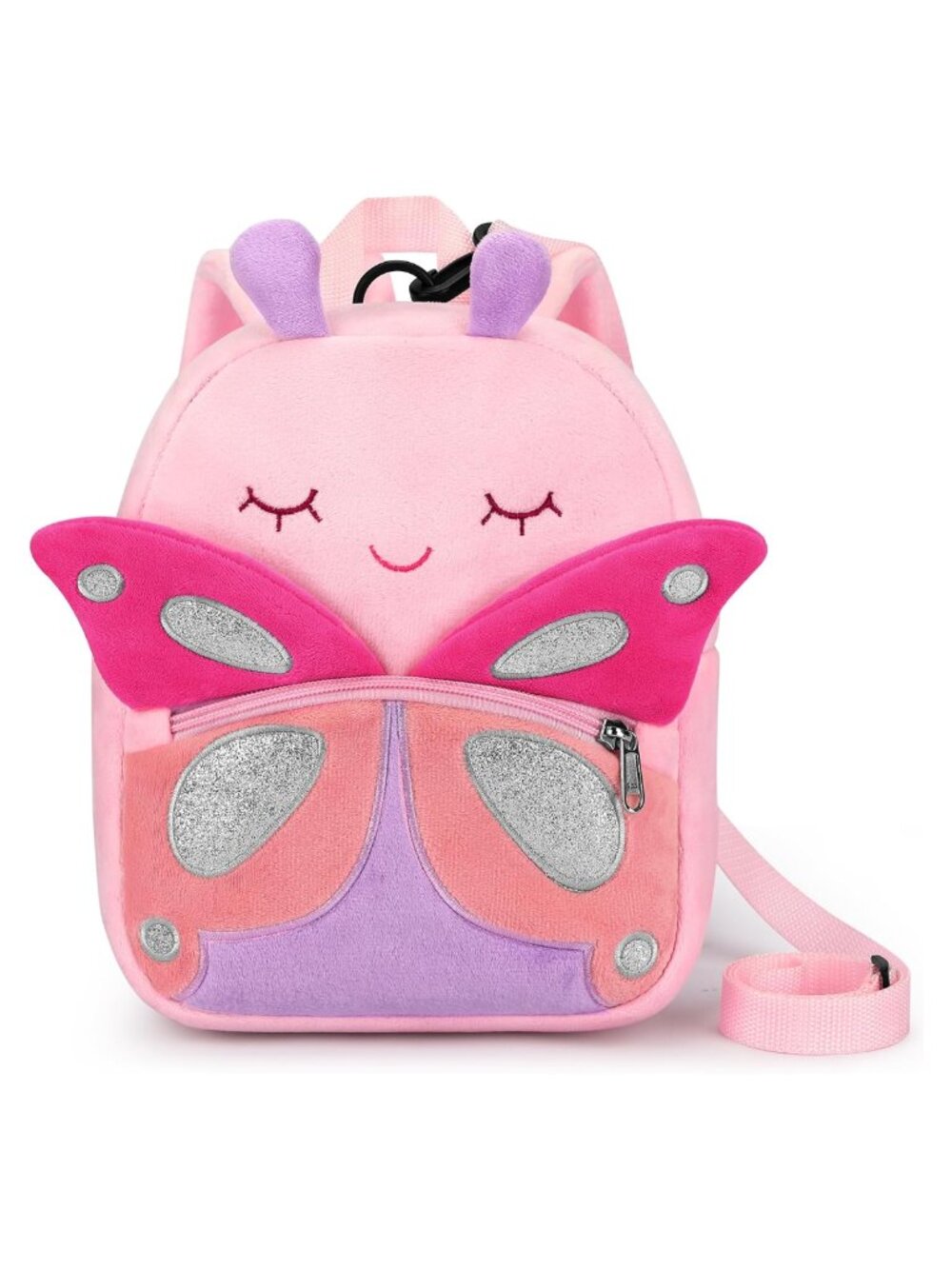 Plush 3D Animal Cartoon Mini Backpack Leash Toddler Travel Bag 10 Inch